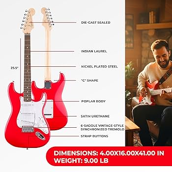 Amazon.com: Fender Squier Stratocaster - Torino Red : Musical