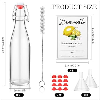 Amazon.com: Maxcheck 6 Set 16 oz Plastic Wine Bottles Set with