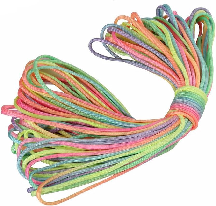 Amazon｜虹色 七色 レインボー パラコード 7芯 4mm 31m おしゃれ