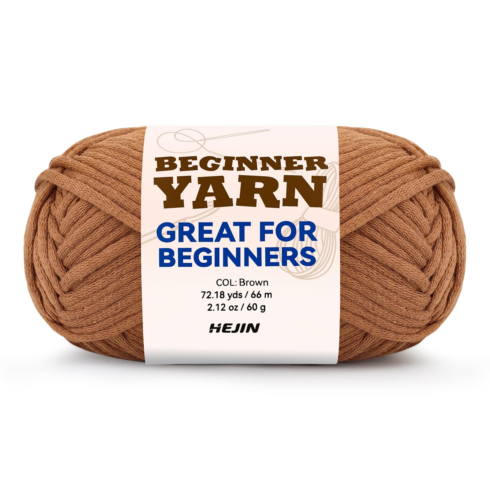 Amazon.com: 60g Brown Yarn for Crocheting and Knitting;66m (72yds