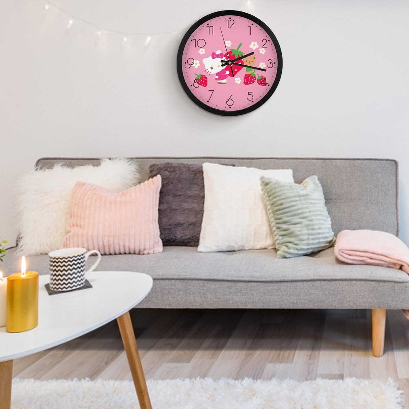 Amazon.co.jp: ハローキティ 掛け時計 おしゃれ 北欧 壁掛け時計 静音