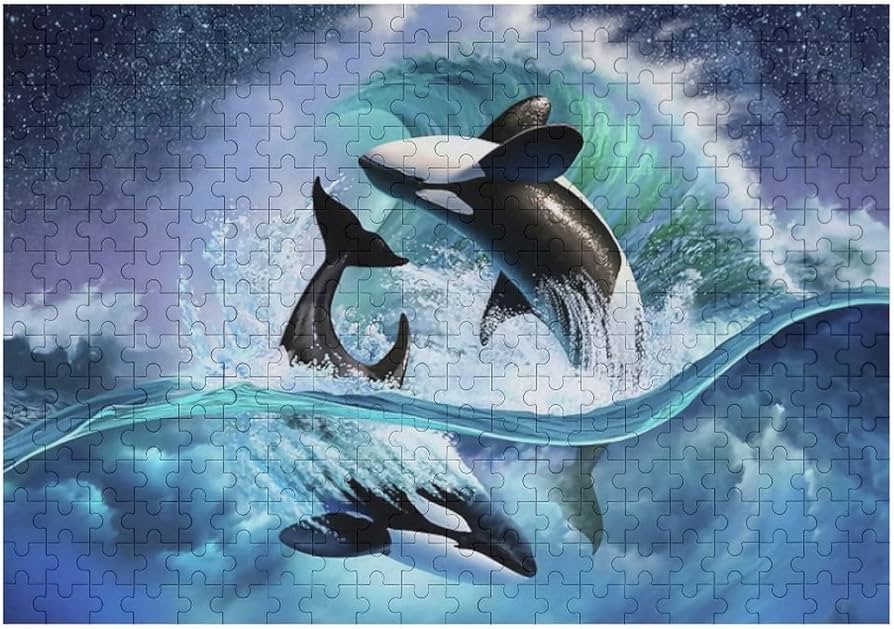 Amazon.co.jp: パズル シャチ 海洋生物 鯨 ジグソーパズル 300ピース