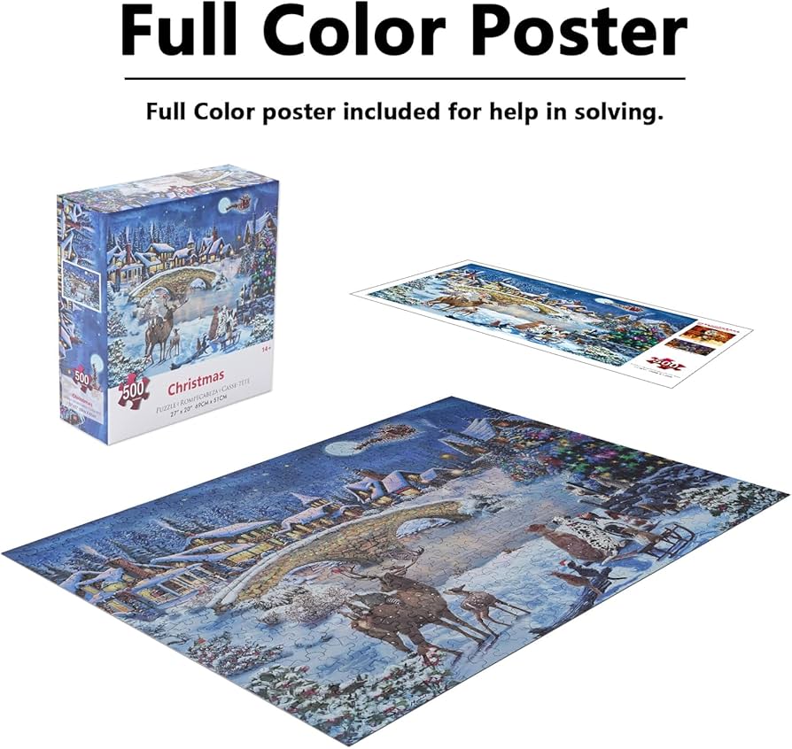Amazon | CGRLVDXW クリスマスパズル 500ピース 冬のクリスマスの夜