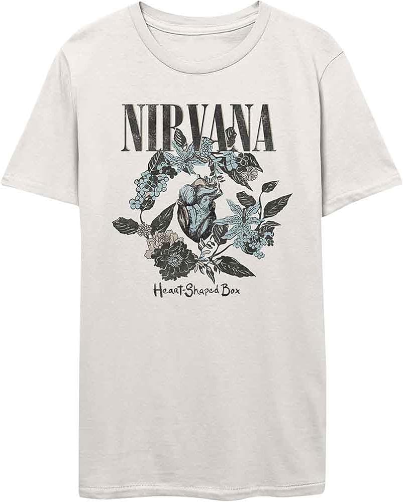 Amazon.com: Nirvana T Shirt Heart Shaped Box Band Logo Official