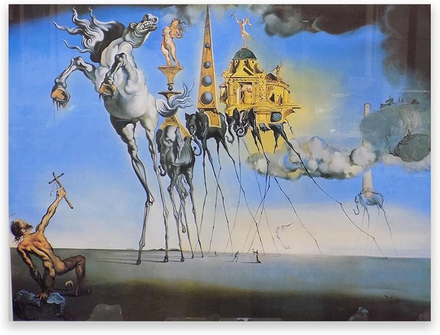 Amazon.co.jp: サルバドール・ダリ「聖アントニウスの誘惑」キャンバス