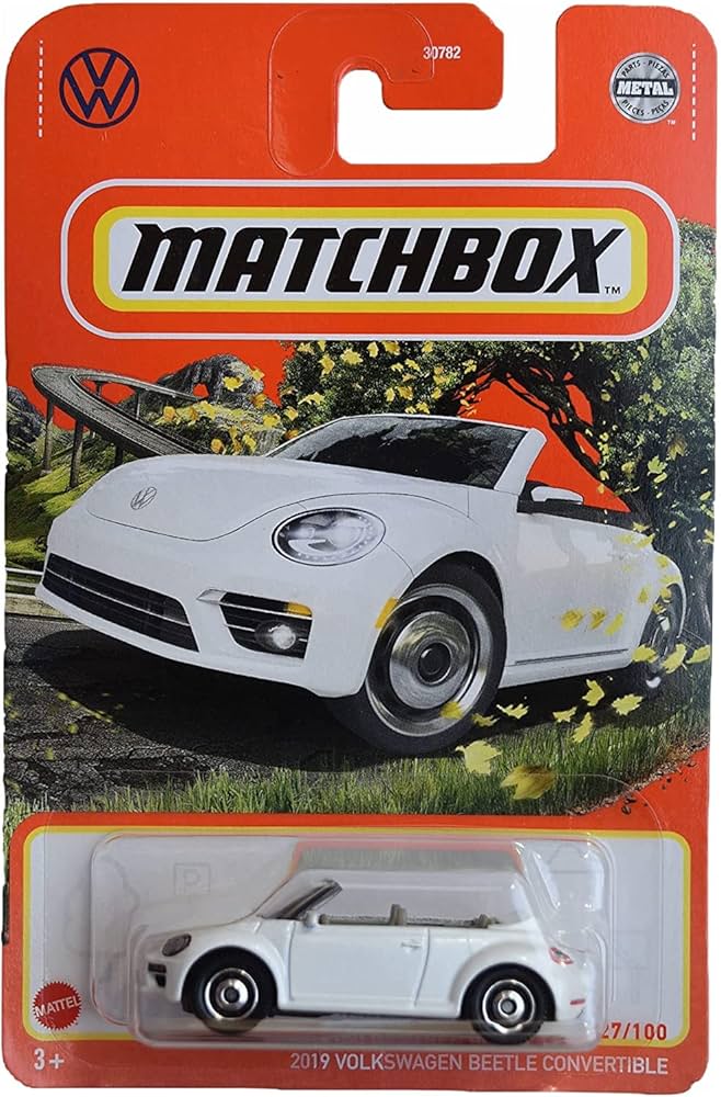 Amazon.com: Matchbox 2019 Volkswagens Beetle Convertible, [White