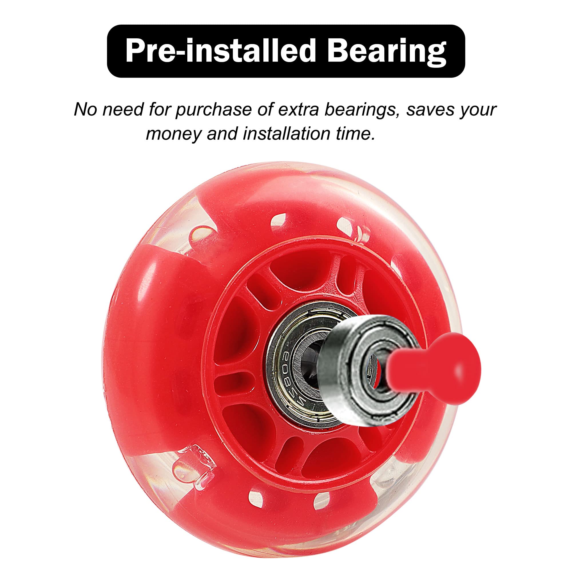 Amazon | uxcell 70mm インラインスケートホイール A B E C-7 608ZZ