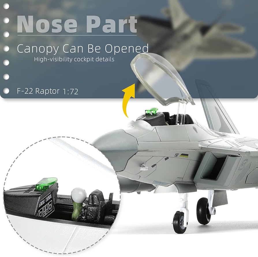 Amazon.co.jp: NUOTIE F22 ラプター 1/72 ダイキャストメタル航空機