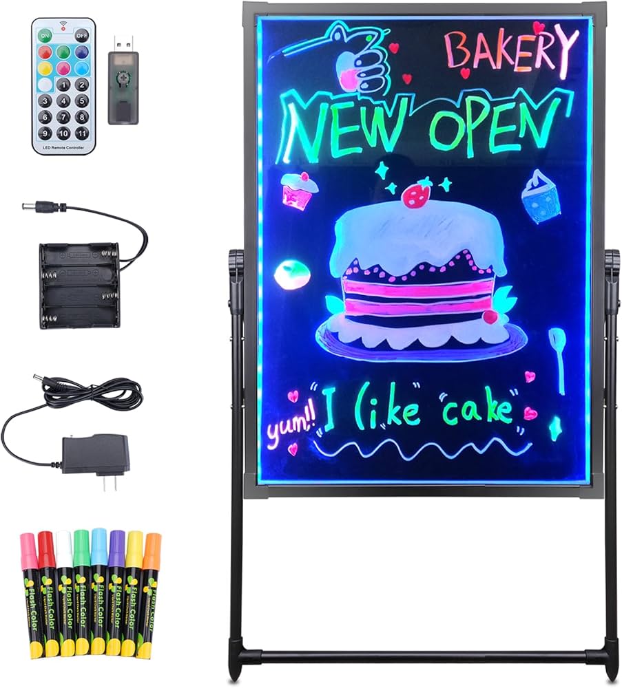 Amazon | Snowon led看板 電飾看板 光る看板 掲示板 屋外 a型 スタンド