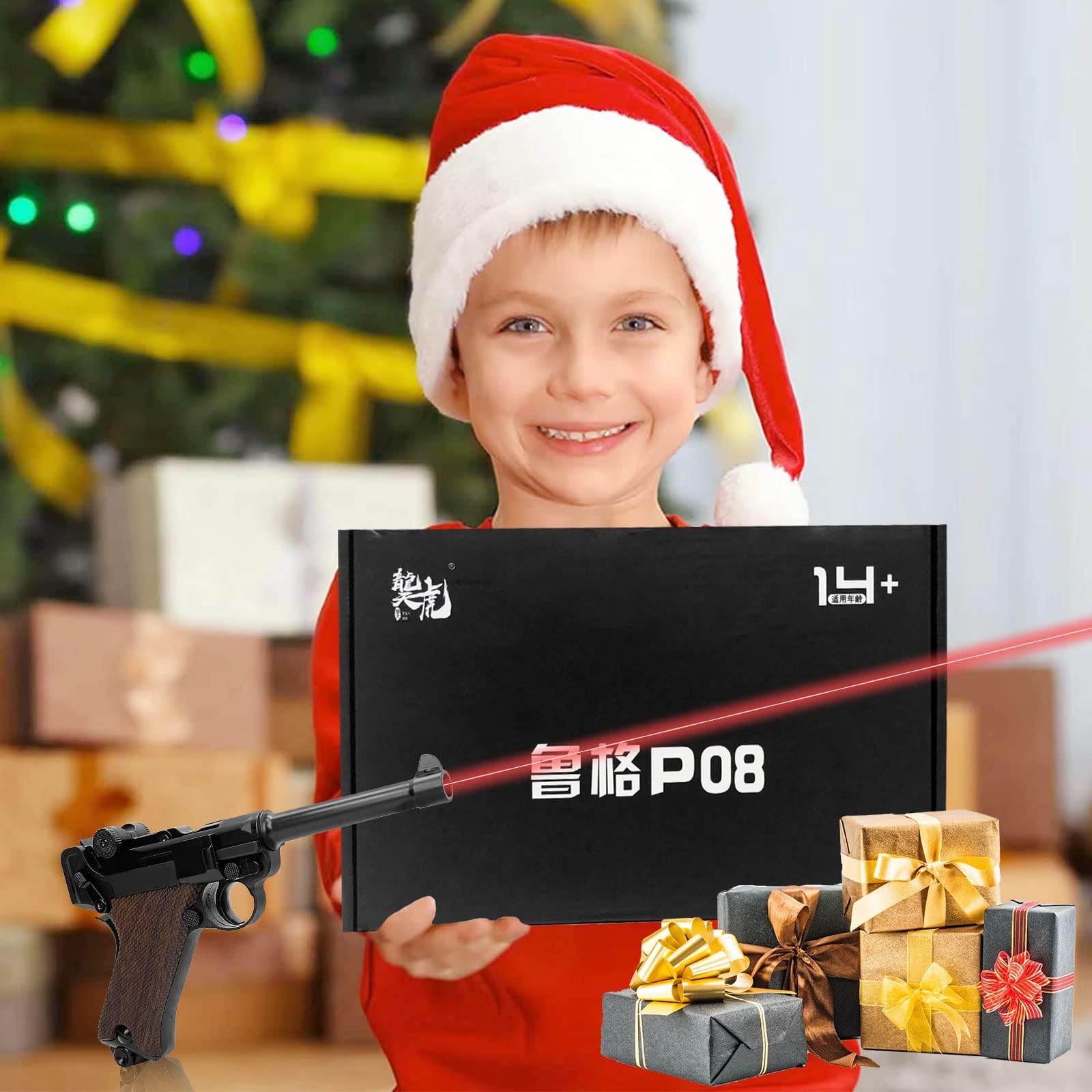 Amazon | 排莢式 トイガン モデルガン ハンドガン風 レーザー銃 ルガー