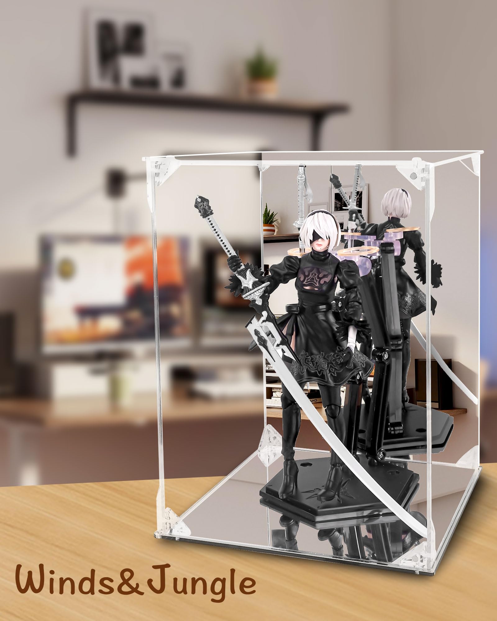 Amazon.co.jp: WInds&Jungle フィギュアケース UVカット 台座・背面