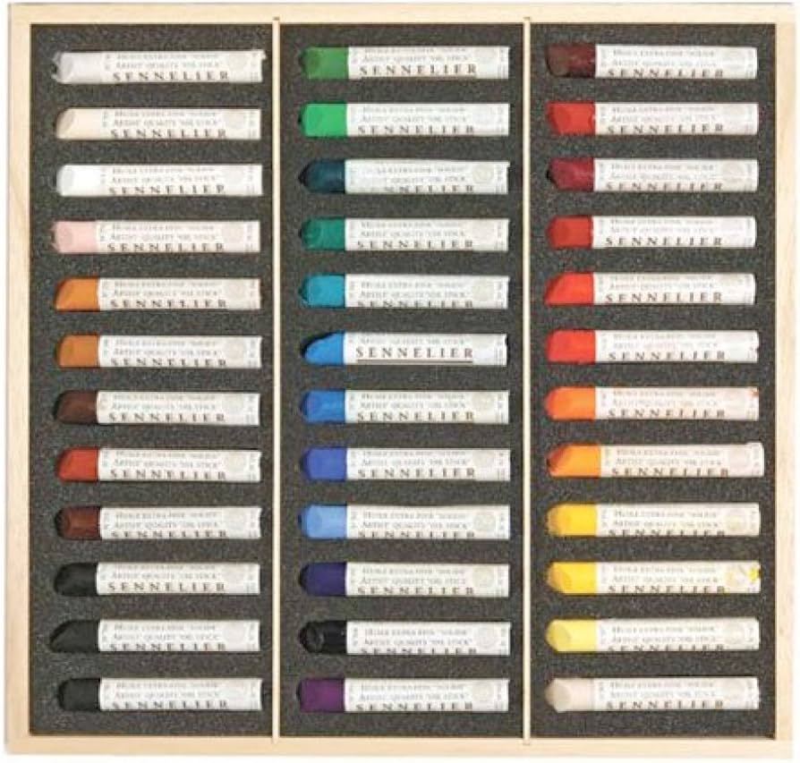 Amazon.com: SENNELIER Artist Oil Sticks Wood Box Set/36 : Arts