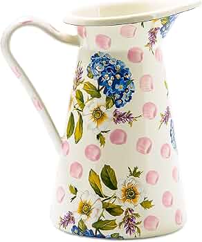 Amazon.com: MACKENZIE-CHILDS Practical Enamel Pitcher with Spout