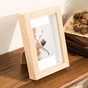 Amazon.co.jp: 無垢材の額縁3D木製フォトフレーム奥行き1.4cm家族の