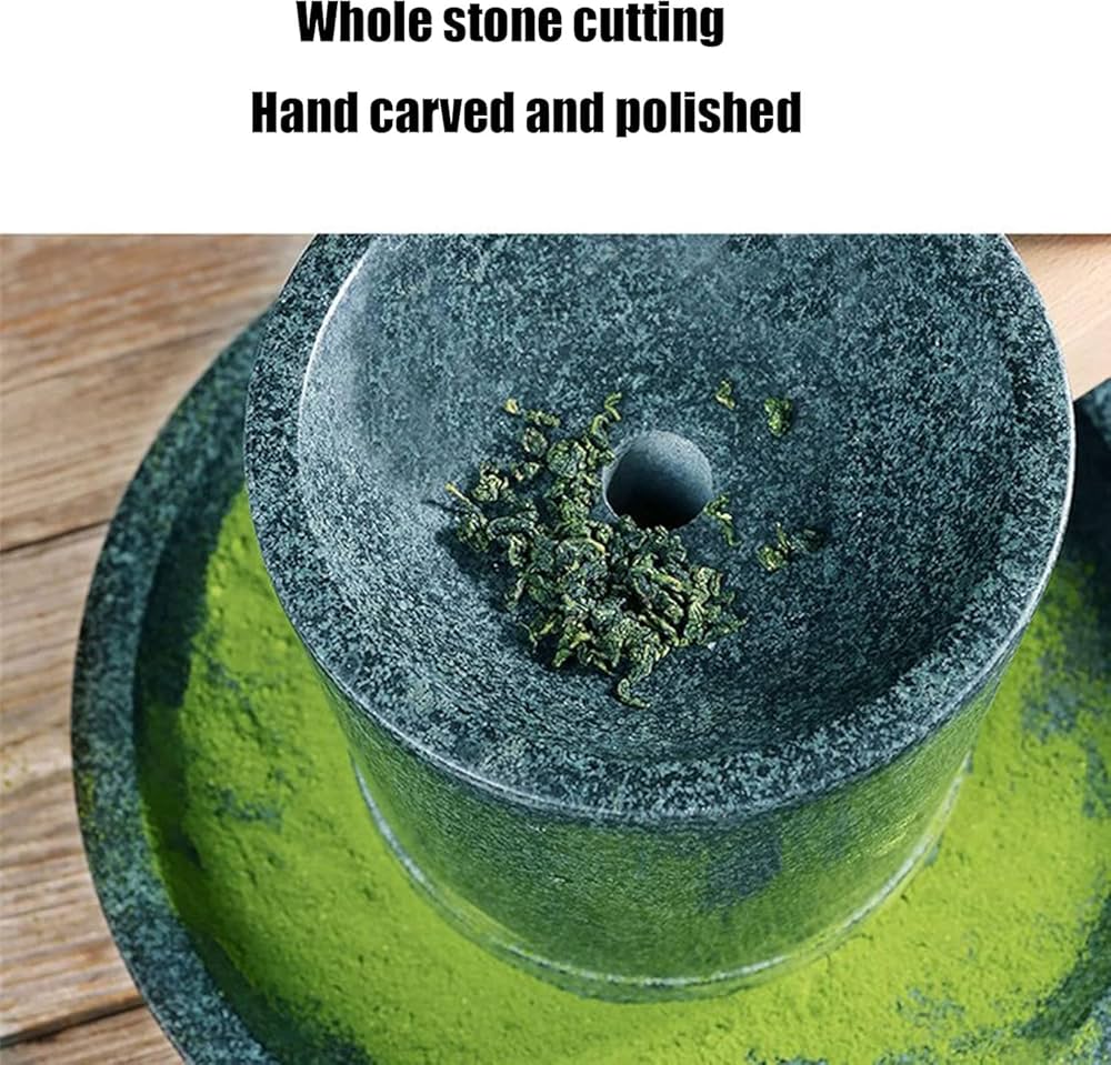 Amazon.co.jp: Fiegcit 石臼、ブルーストーン茶臼、手作り茶臼、抹茶