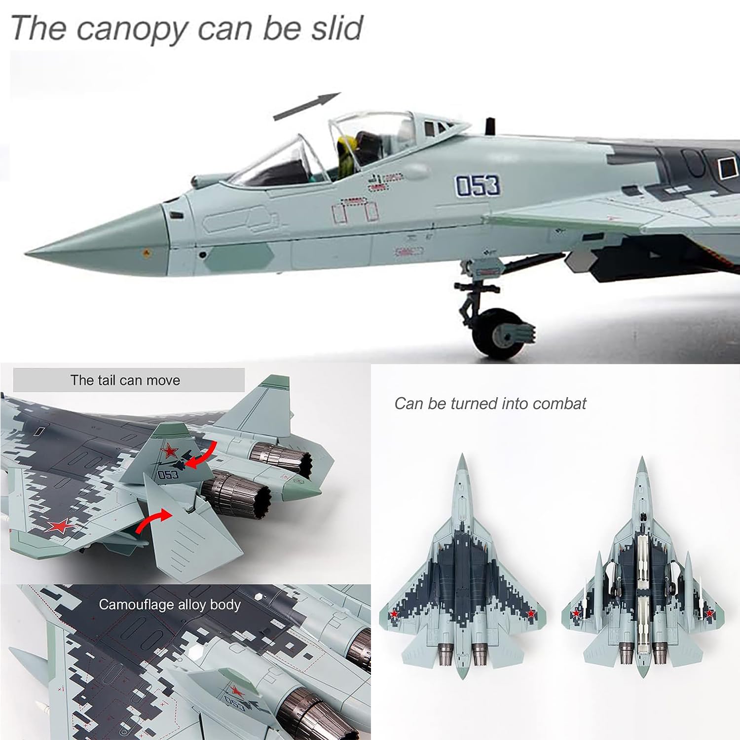 Amazon.co.jp: AZIZAT 1/72スケールロシア第5世代戦闘機SU-57取り外し