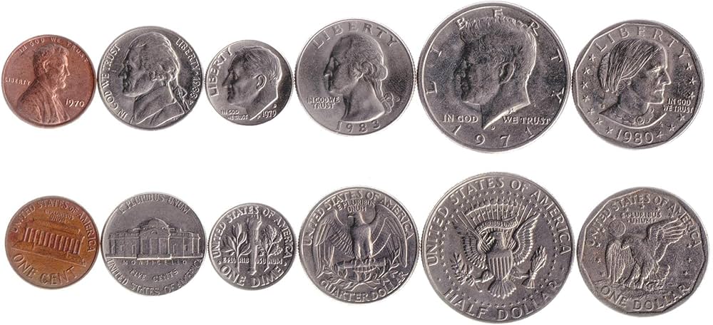Amazon.co.jp: アメリカ合衆国からの硬貨6枚 | アメリカのコインセット
