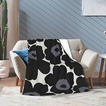 Amazon｜毛布 シングル マリメッコ 花柄 ブランケット 125cm*100cm