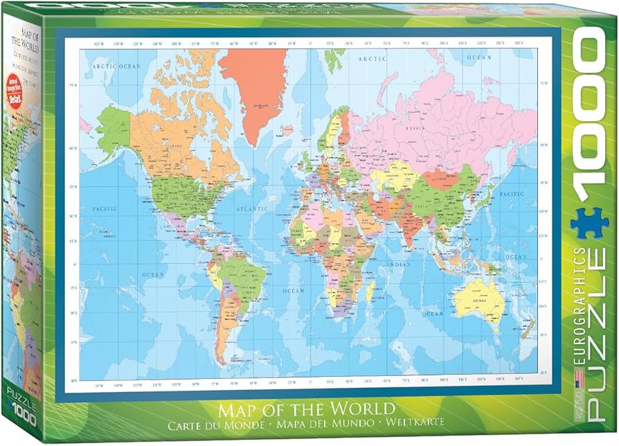 Amazon.com: EuroGraphics Modern Map of The World Puzzle (1000