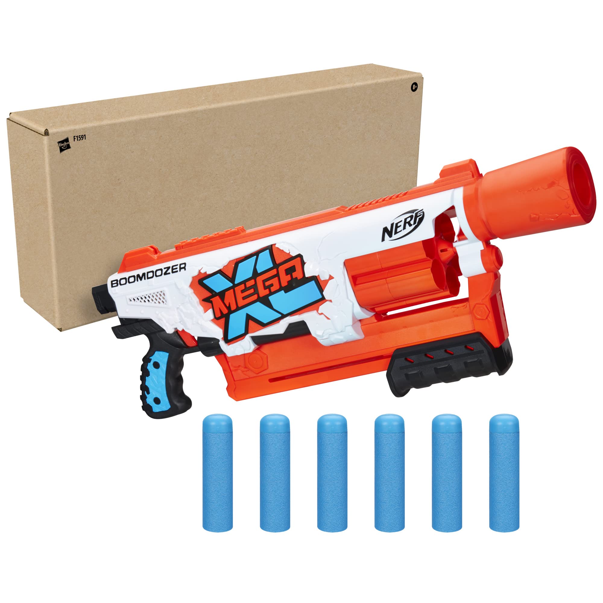Amazon | NERF Mega XL Boom Dozer Blaster, Largest Mega Darts Ever
