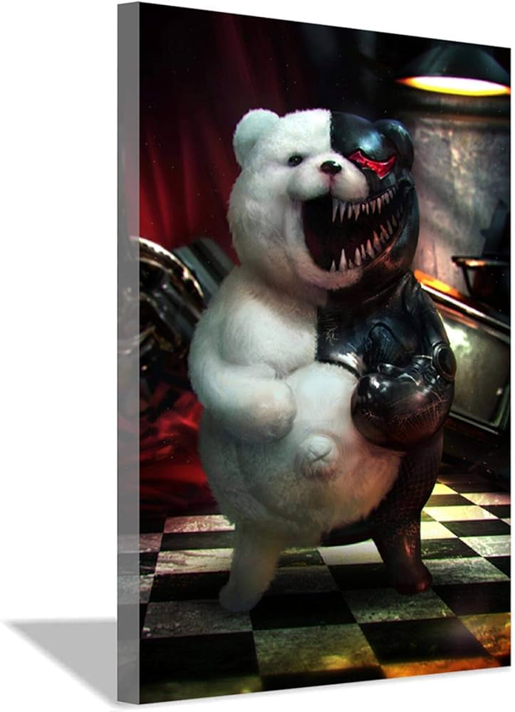 Amazon.co.jp: ダンガンロンパモノクマホラーポスター装飾画キャンバス