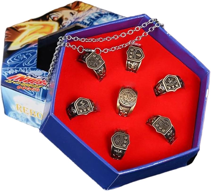 Amazon.co.jp: 家庭教師 初代 指輪 ボンゴレリング 7種セット 指輪の