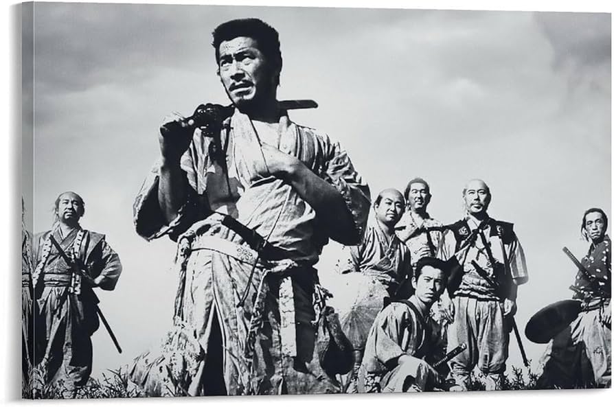 Amazon.co.jp: 映画七人の侍映画 印刷 ポスター キャンバス ウォール