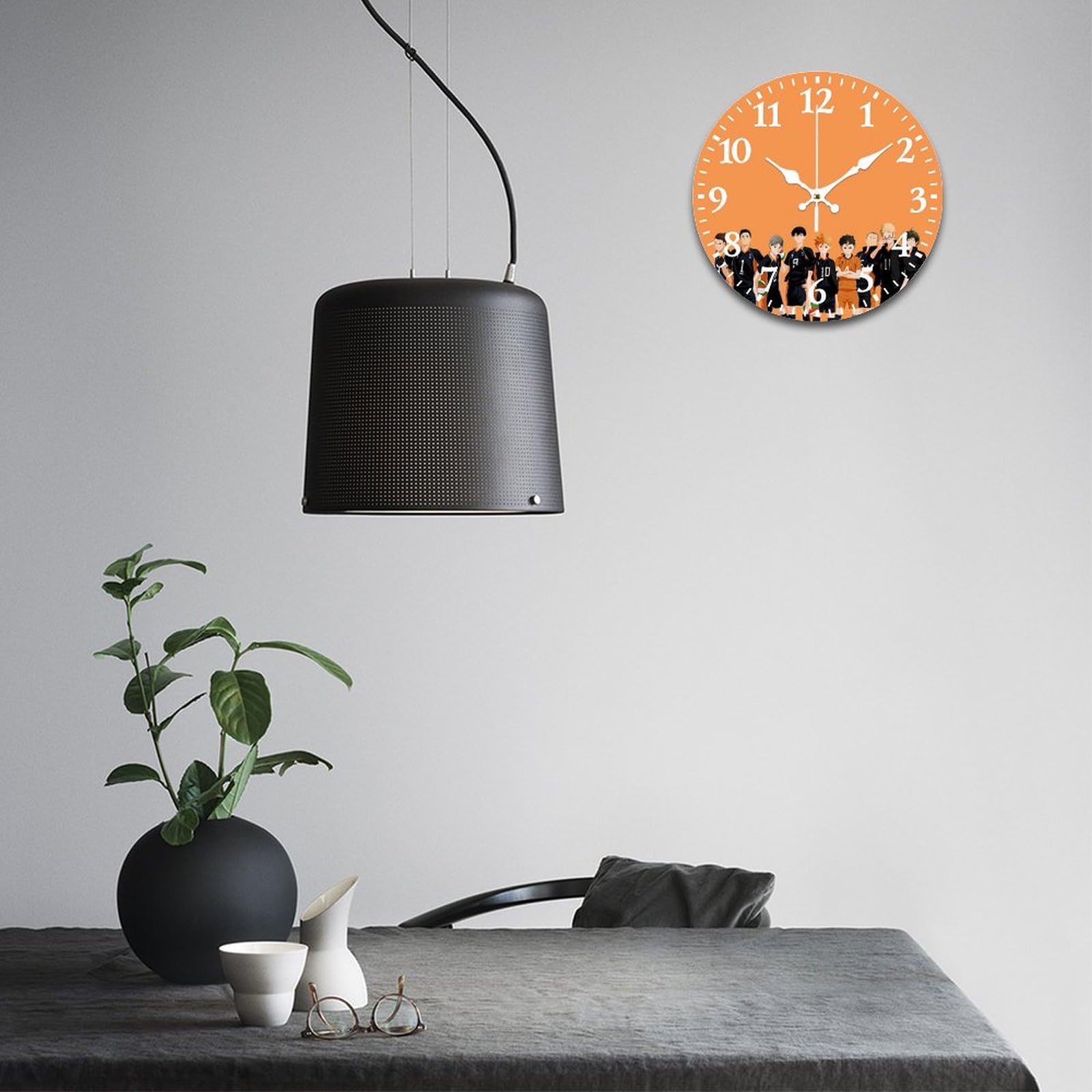 Amazon.co.jp: ハイキュー!! 掛け時計 PVC壁掛け時計 静音 連続秒針