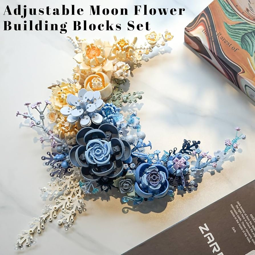 Amazon.com: Loyratche Blue Moon Flower Building Set, Botanical