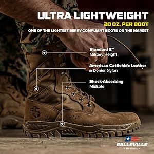 Amazon.com: B Belleville Arm Your Feet USMC Ultra Light 520MOTO 8