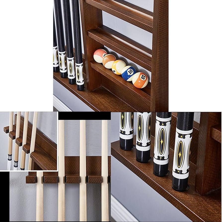 Amazon.co.jp: プールキューラック ビリヤードホルダー 木製 ウォール
