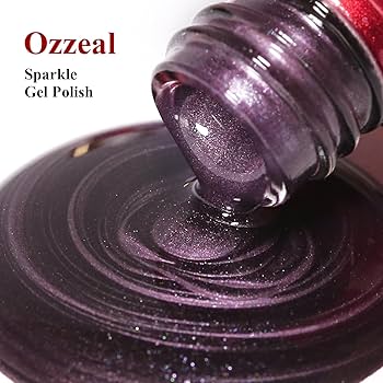 Amazon.com : Pearl Gel Nail Polish, Purple Brown Glitter Pearl Gel