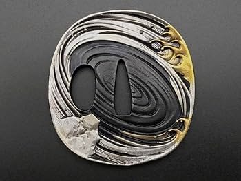 Amazon.co.jp: AFA30 刀鍔 渦の図 銅製 透かし 日本刀装具 刀の鍔 刀剣