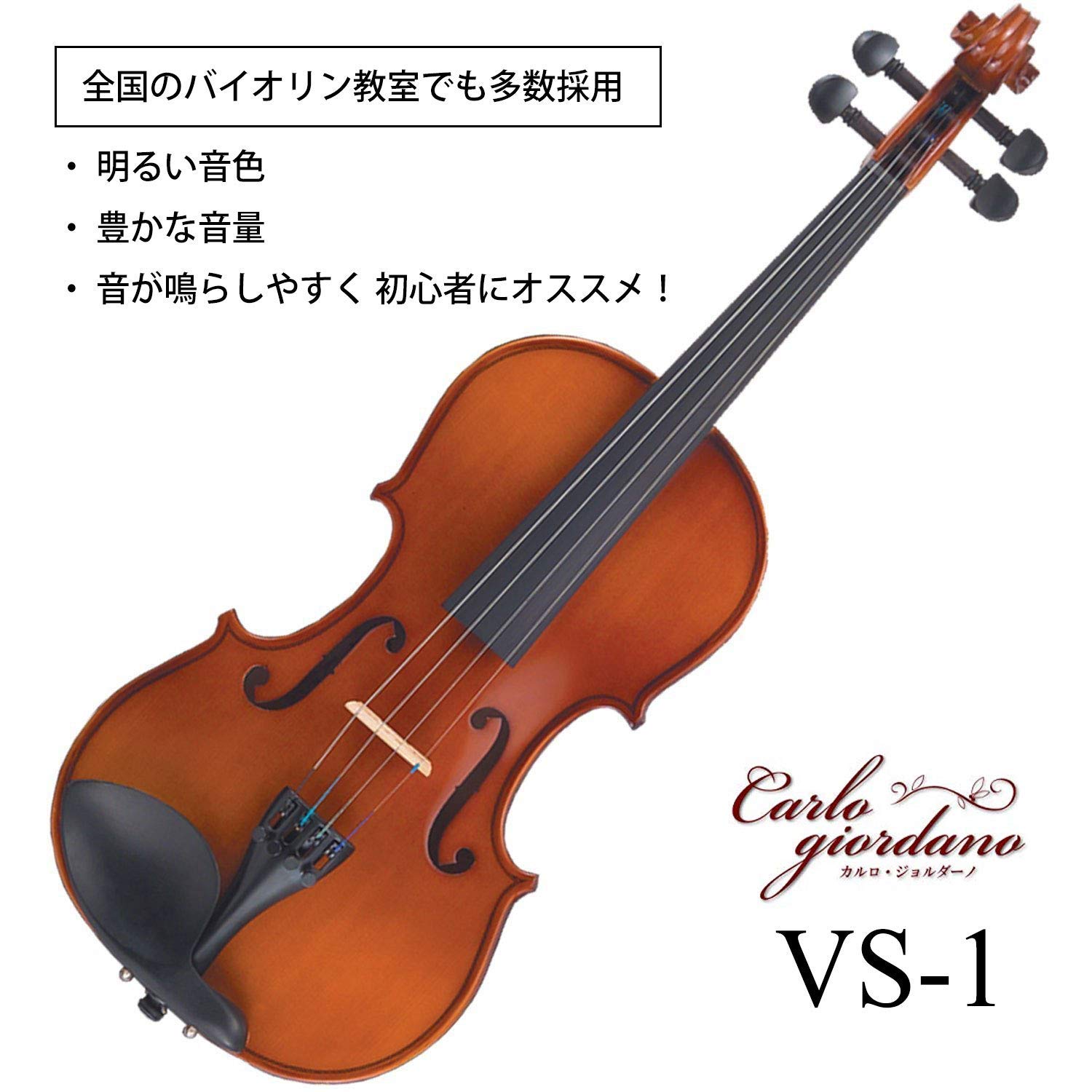 Amazon.co.jp: カルロジョルダーノ バイオリンセット ブラック VS-1 1