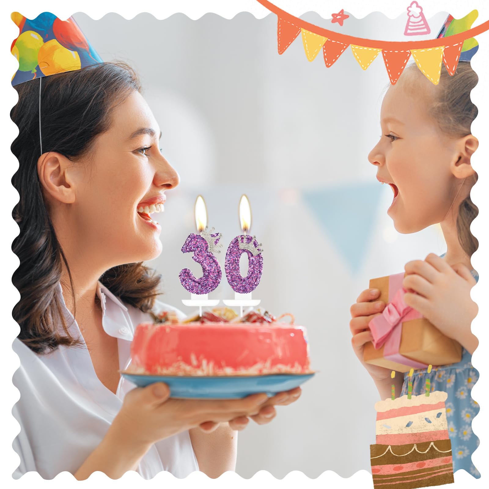 Amazon.com: 11th Birthday Candles for Girls, Purple Crown Number