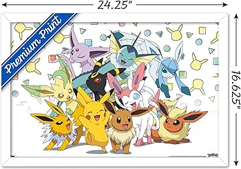 Amazon.co.jp: Trends International ポケモン - ピカチュウ、イーブイ