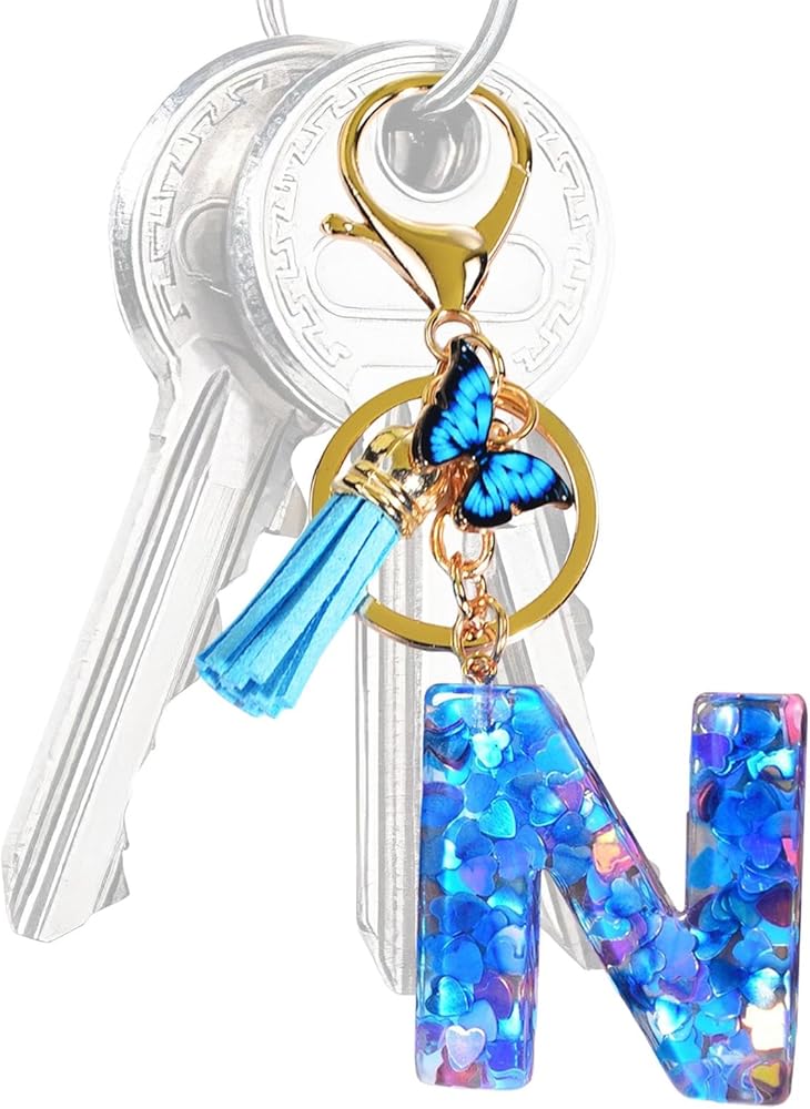 Amazon.co.jp: アルファベットイニシャル文字キーリング - 美的樹脂