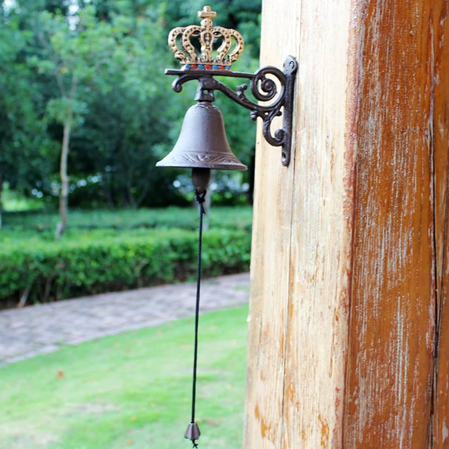 Amazon.co.jp: 鋳鉄製のドアベル 手作りディナーベル – 耐候性鉄鋳造