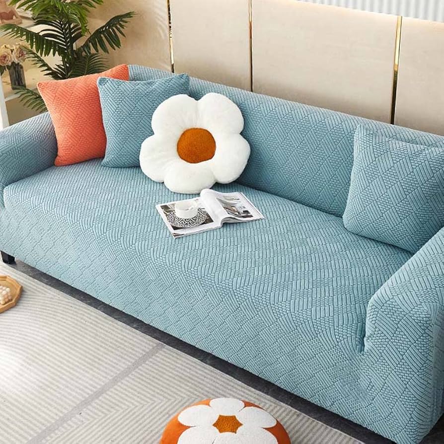 Amazon｜ソファカバー 2人掛け 肘付き 北欧風 アイボリー ストレッチ