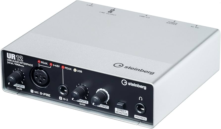 Amazon.com: Yamaha Steinberg UR12 USB Audio Interface, small
