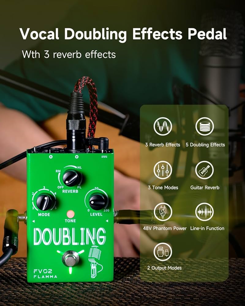 Amazon | FLAMMA FV02 ボーカル エフェクト プロセッサ リバーブ