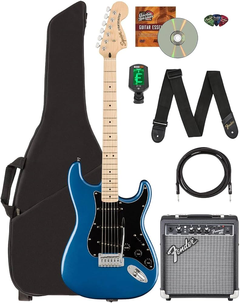 Amazon.com: Fender Squier Affinity Stratocaster - Lake Placid Blue