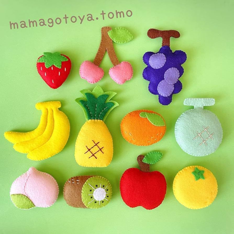 Amazon | フェルト おままごと ✩ 果物セット ② | 食べ物 | おもちゃ
