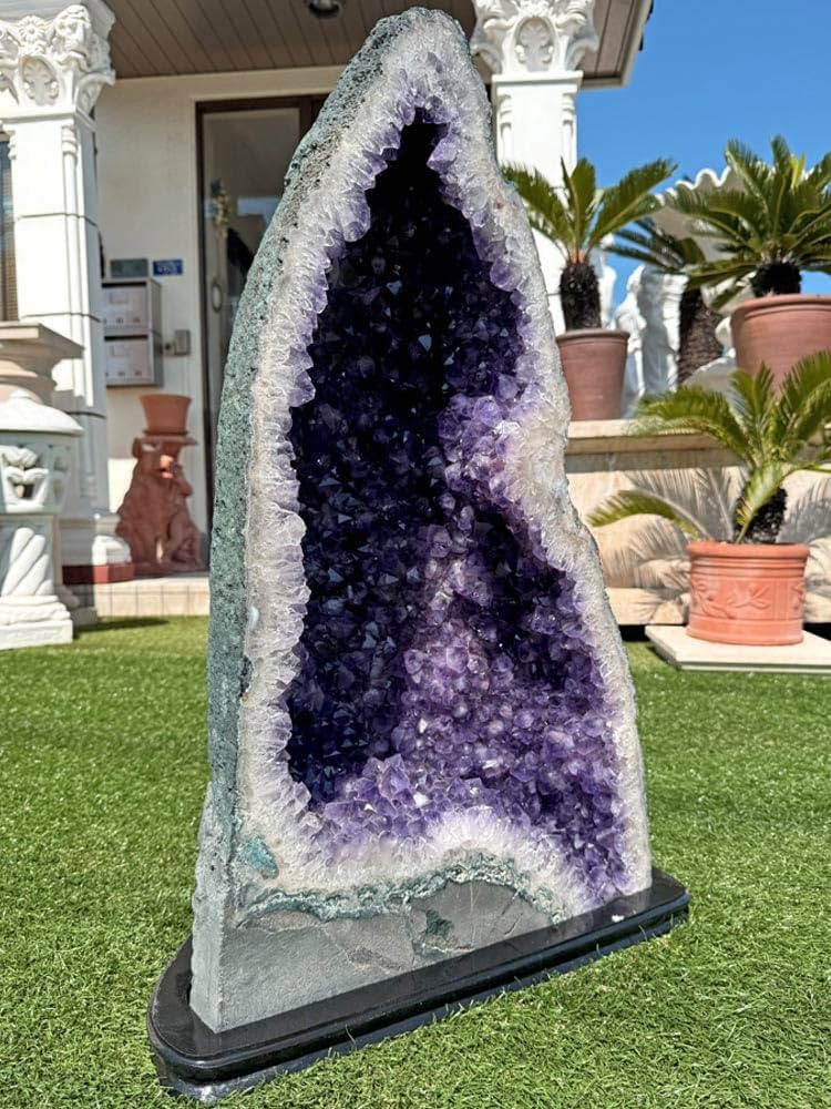 Amazon.co.jp: 天然 紫水晶 特大 アメジスト ドーム 原石 大きい