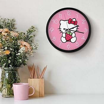Amazon.co.jp: あいのにじょ キティちゃん (23) アニメ 円形掛け時計