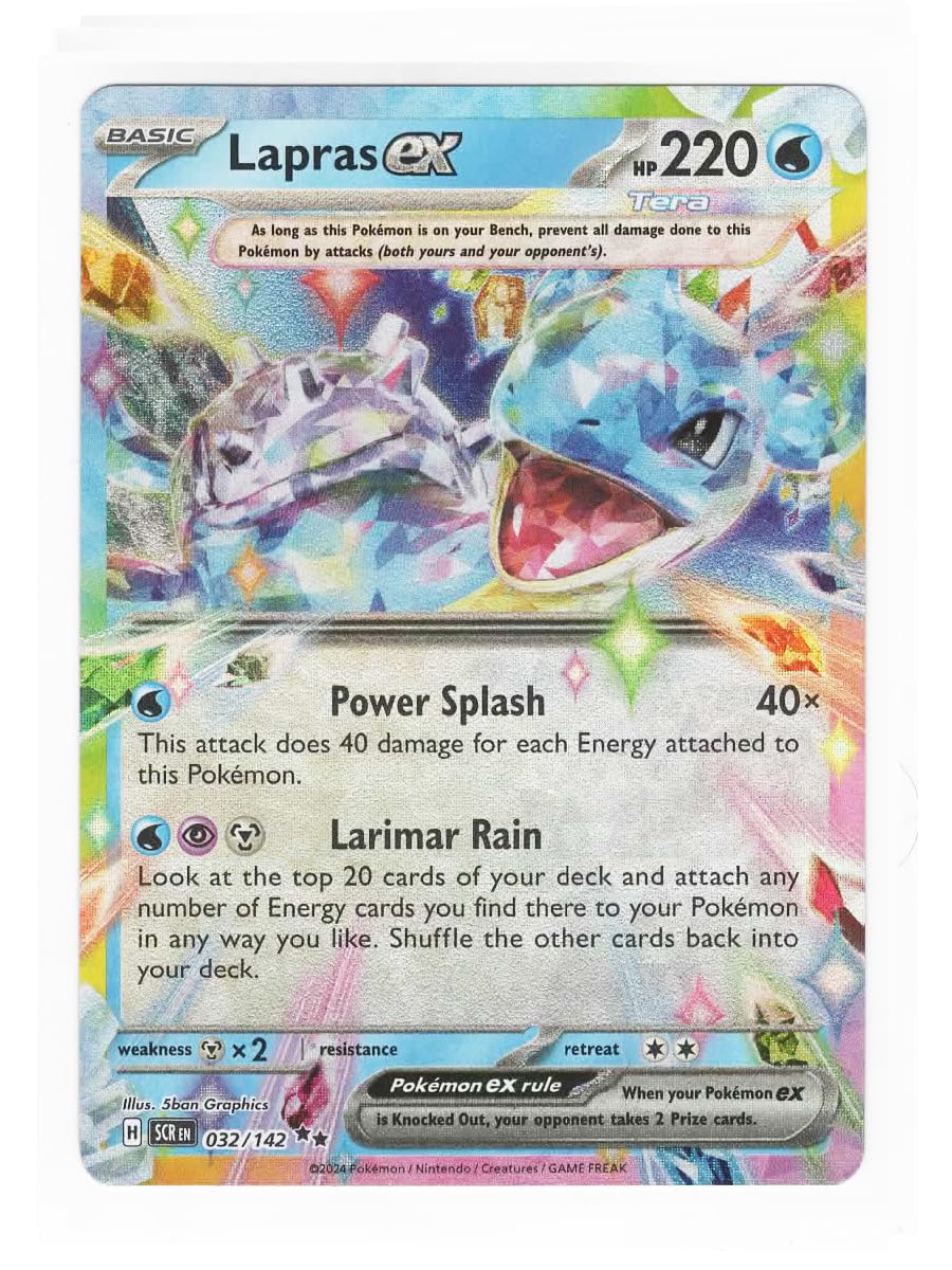 Pokemon – Lapras ex 032/142 - Stellar Crown Double Rare Card