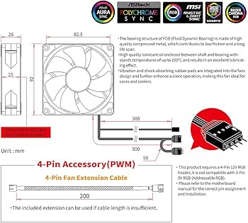 Amazon.com: Scythe Kaze Flex 92mm RGB LED Fan, PWM 300-2300 RPM