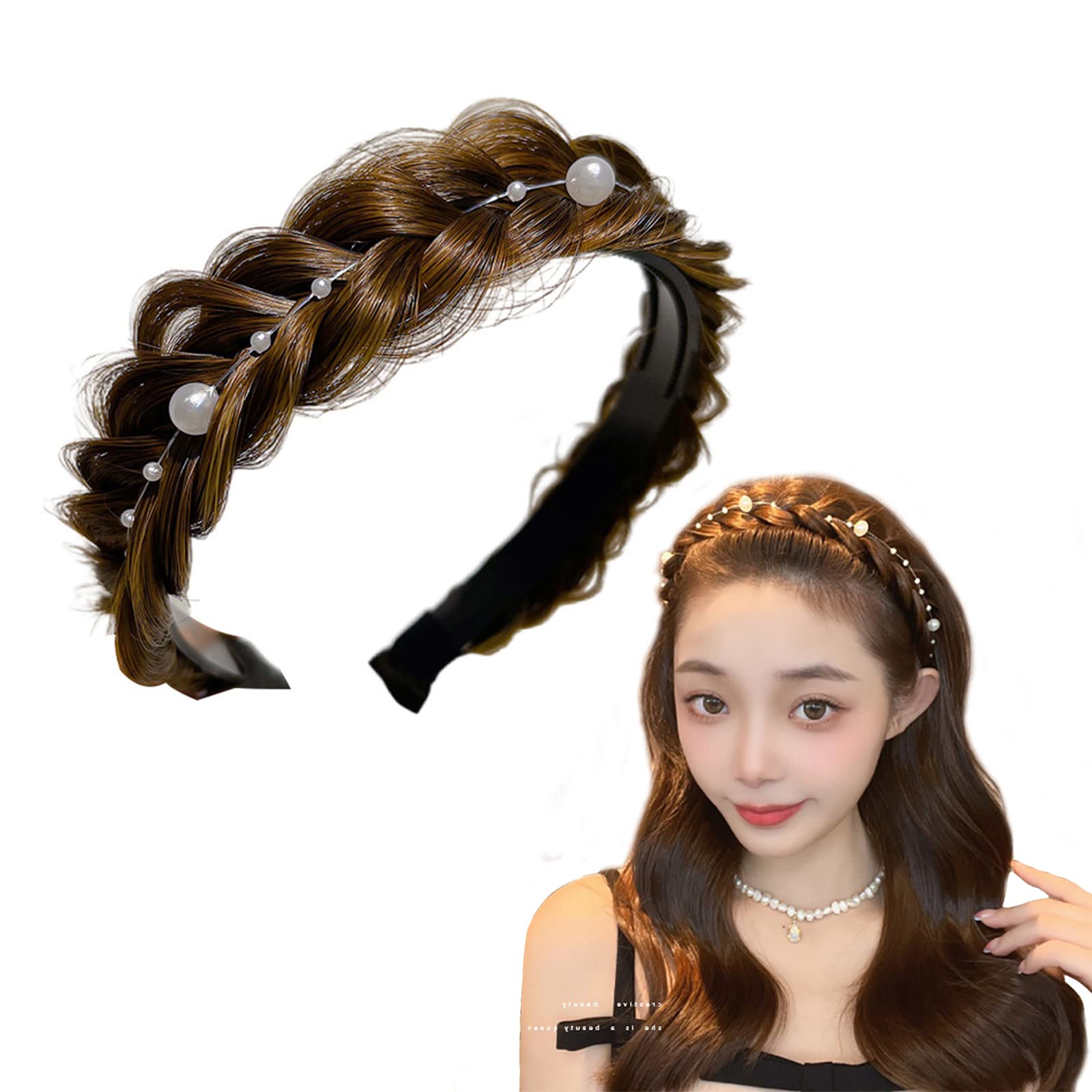 Amazon.co.jp: NALaina 三つ編み 編み込みカチューシャ 前髪 かわいい