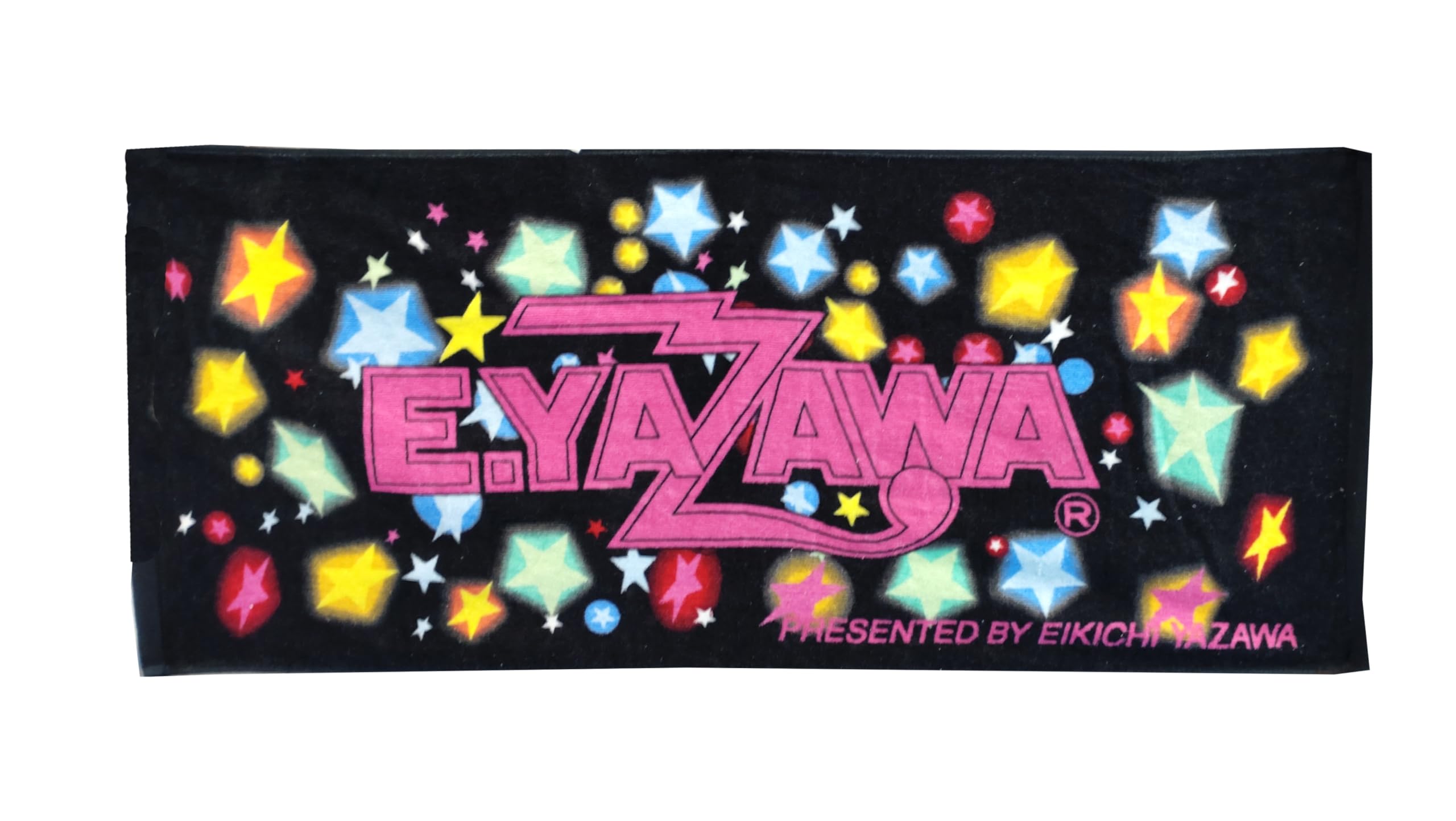 Amazon｜矢沢永吉 FT フェイスタオル 59 (ロゴレインボー)ブラック