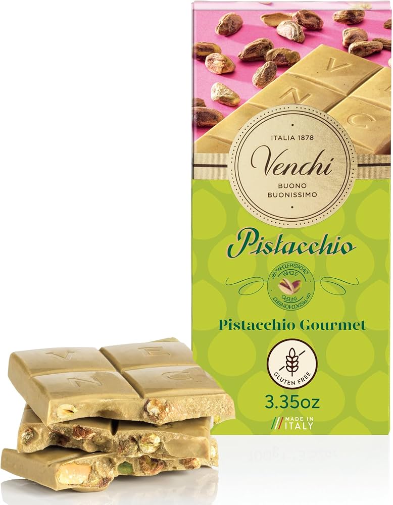 Amazon.com : Venchi - Pistachio Gourmet Chocolate Bar - White